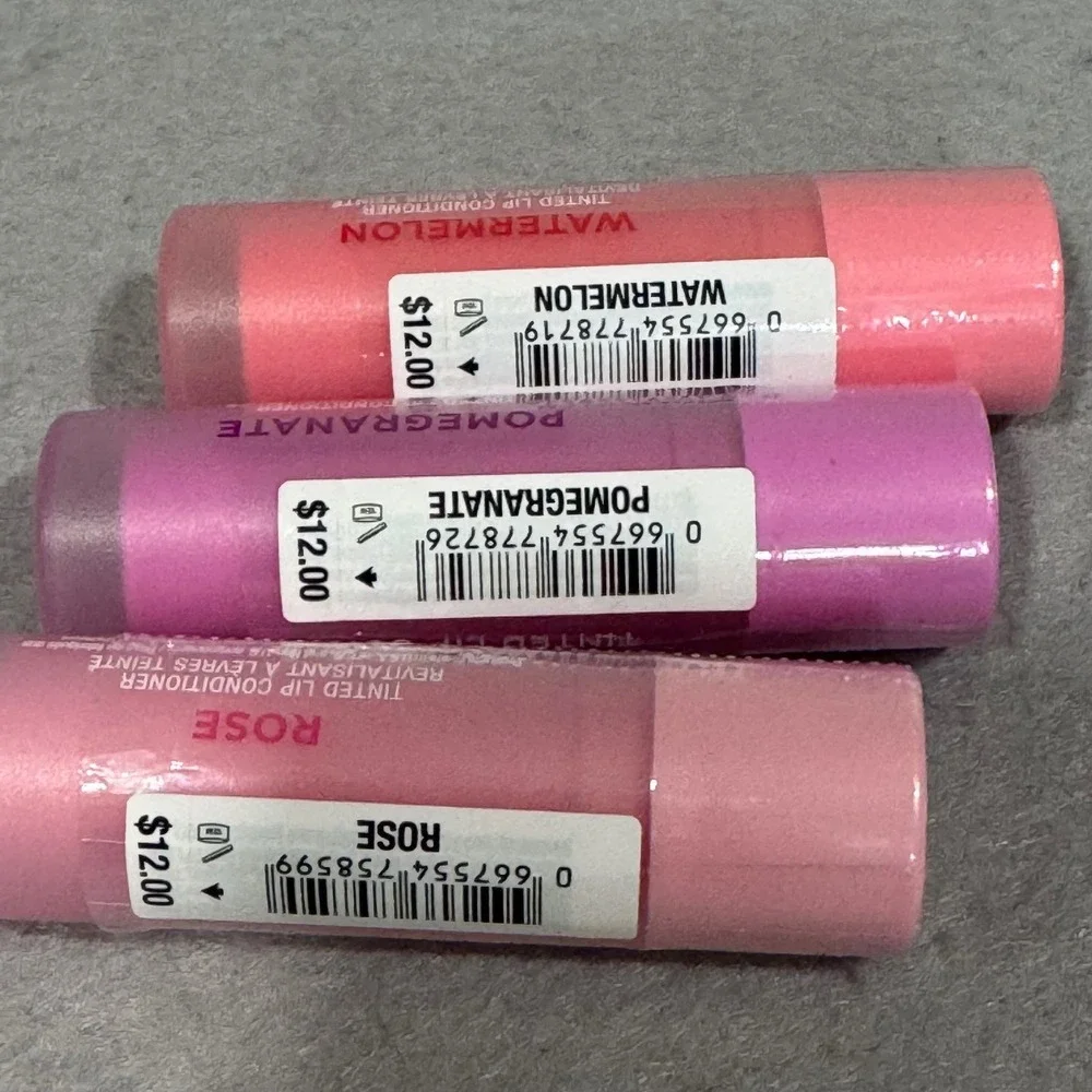 Victoria's Secret Color Balm Tinted Lip Conditioner Set Pink Watermelon Rose 3pc